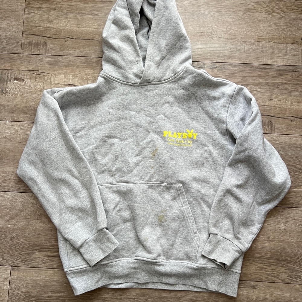 PacSun Gray Hoodie with Yellow Logo